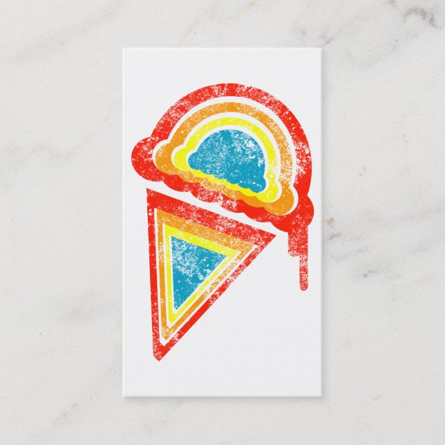 Tarjeta De Visita helado de arco iris dripz (Anverso)