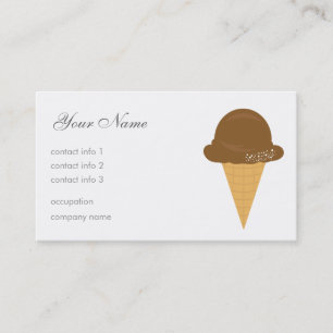 Tarjeta De Visita Helado de chocolate