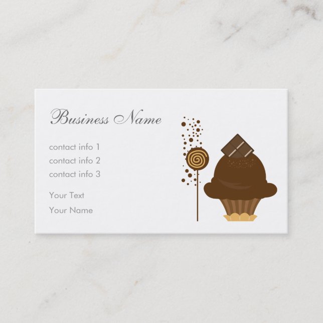 Tarjeta De Visita Helado de chocolate (Anverso)