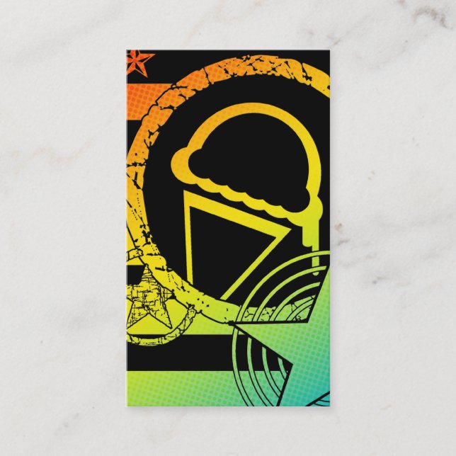 Tarjeta De Visita helado de punk dripz (Anverso)