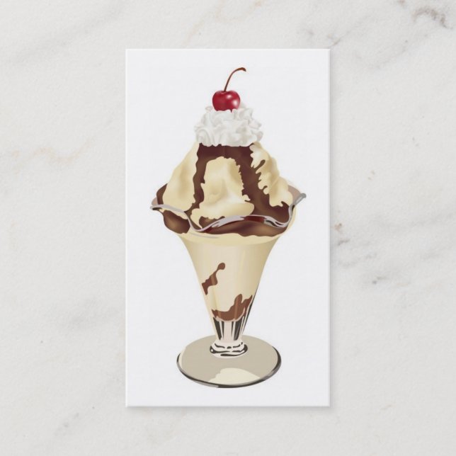 Tarjeta De Visita Helado del helado (Anverso)