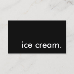 Tarjeta De Visita helado. (personalizable de color)