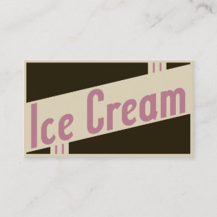 Tarjeta De Visita helado retro