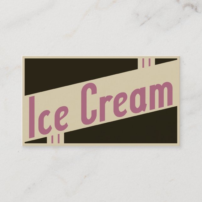Tarjeta De Visita helado retro (Anverso)