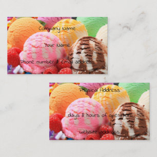 Tarjeta De Visita helados coloridos