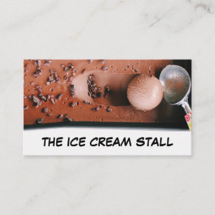 Tarjeta De Visita Helados de chocolate, helados