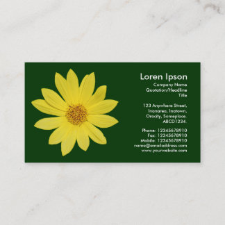 Tarjeta De Visita Helianthus (Flor solar) - Verde oscuro
