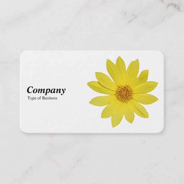 Tarjeta De Visita Helianthus 'Lemon Queen' Sunflower - Blanco (Anverso)