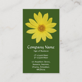 Tarjeta De Visita Helianthus 'Lemon Queen' Sunflower - Forest Green