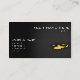 Tarjeta De Visita Helicóptero Amber Amarillo