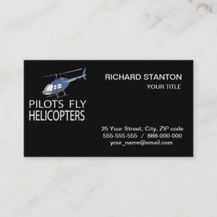 Tarjeta De Visita Helicópteros pilotos
