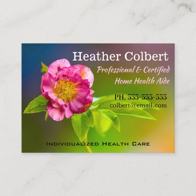 Tarjeta De Visita Hellebore Happy Cheful Caregiver (Anverso)