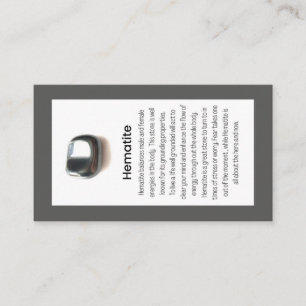 Tarjeta De Visita Hematita Pantalla De Joyas Quartz Crystal Signific