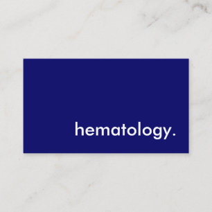 Tarjeta De Visita hematología.