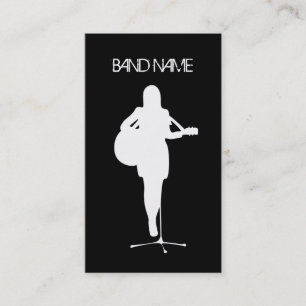 Tarjeta De Visita Hembra del artista de la banda del cantante del