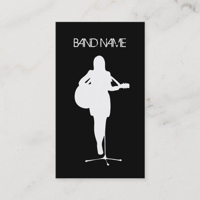 Tarjeta De Visita Hembra del artista de la banda del cantante del (Anverso)