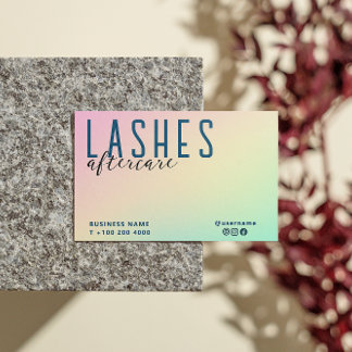 Tarjeta De Visita Hemorragia Holográfica Pastel Después De La Instru