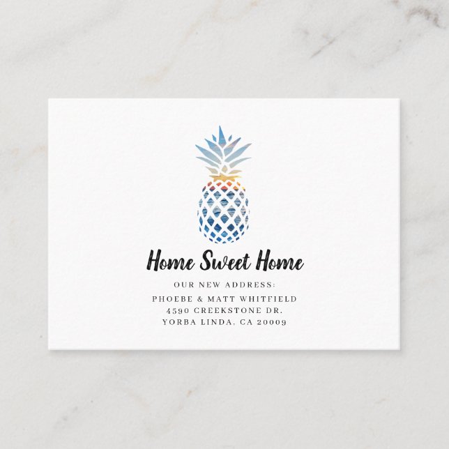 Tarjeta De Visita Hemos movido el cambio de dirección de la Invitaci (Anverso)