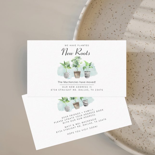 Tarjeta De Visita Hemos movido el cambio de dirección de la Invitaci (We've Moved Change of Address Family Moving Announcement)