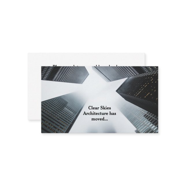 Tarjeta De Visita Hemos mudado la nueva empresa de Personalizados de (Anverso/Reverso In Situ)