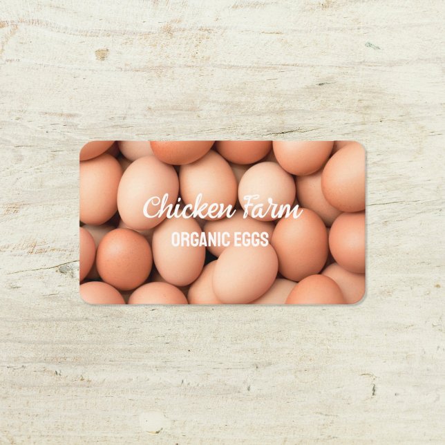 Tarjeta De Visita Hen Farm Organic Bio Eggs (Eggs Visiting Cards)