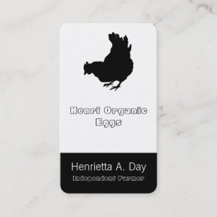 Tarjeta De Visita Hen [pollo, agricultor, huevos orgánicos]
