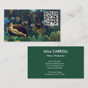 Tarjeta De Visita Henri Rousseau - El Sueño / Le Reve - Código QR