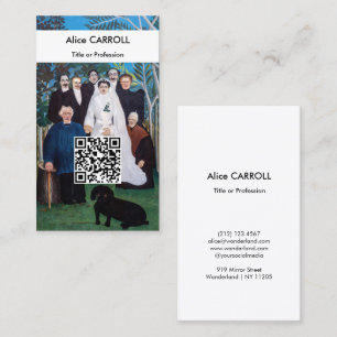 Tarjeta De Visita Henri Rousseau - La fiesta de bodas - Código QR