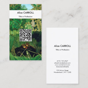 Tarjeta De Visita Henri Rousseau - Los alegres bromistas - Código QR