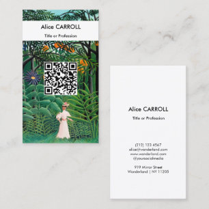 Tarjeta De Visita Henri Rousseau - Mujer en bosque exótico - Código