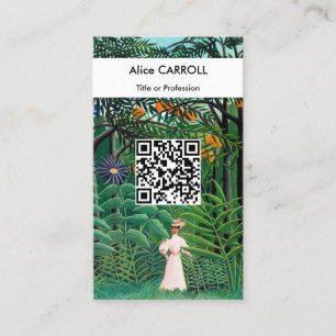 Tarjeta De Visita Henri Rousseau - Mujer en bosque exótico - Código