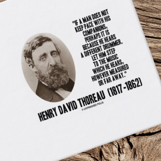 Tarjeta De Visita Henry David Thoreau Diferente Cita De Bider (Timeless Thoreau quote business card for any entrepreneur who hears a different drummer)