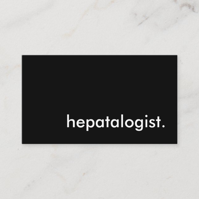 Tarjeta De Visita hepatólogo. (Anverso)