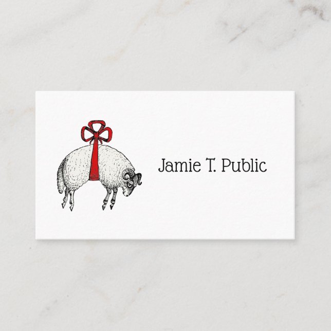 Tarjeta De Visita Heraldic Bang Fleece Ram Sheep Escudo Emblem (Anverso)