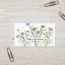 Tarjeta De Visita Herb Business Chamomile Tea Natural Blends