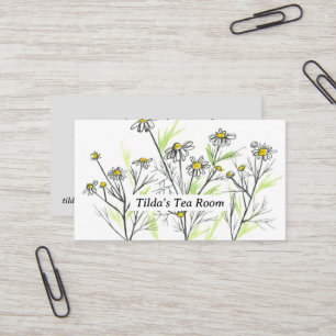 Tarjeta De Visita Herb Business Chamomile Tea Natural Blends