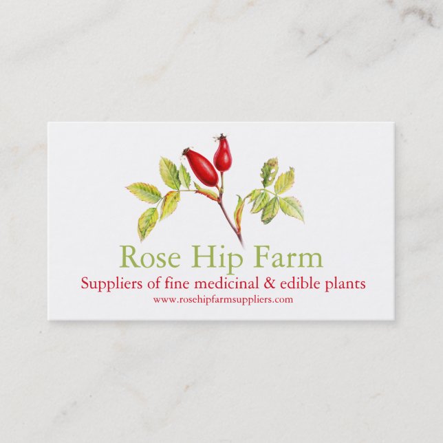 Tarjeta de visita herbaria de los proveedores de (Anverso)