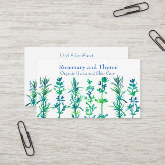 Tarjeta De Visita Herbs acuáticas de Rosemary Thyme Bee