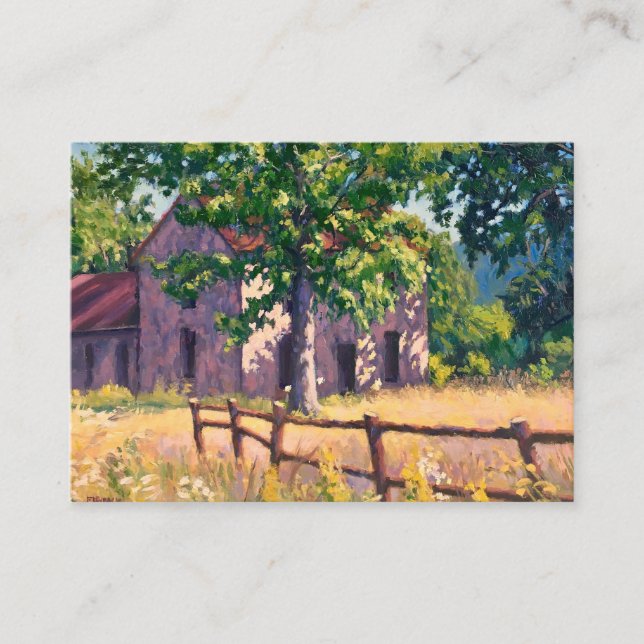 Tarjeta De Visita Hermosa casa de campo otoñal en Illinois (Anverso)