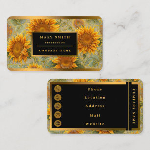 Tarjeta De Visita Hermosa colección popular de girasoles