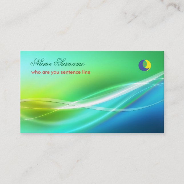 tarjeta de visita hermosa de abstracción (Anverso)