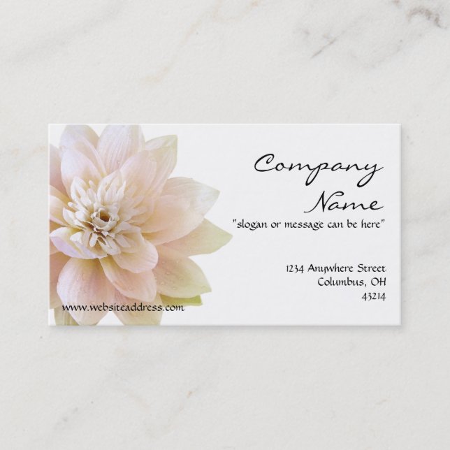 Tarjeta de visita hermosa de la flor de Lotus (Anverso)