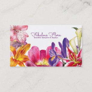 tarjeta de visita hermosa del florista del boda de