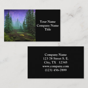 Tarjeta De Visita Hermosa escena de la naturaleza Moonlight