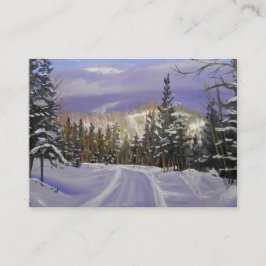 Tarjeta De Visita Hermosa escena de nieve en las montañas de Colorad
