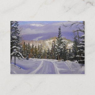 Tarjeta De Visita Hermosa escena de nieve en las montañas de Colorad