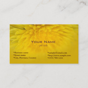 Tarjeta De Visita Hermosa flor silvestre amarilla diente de león