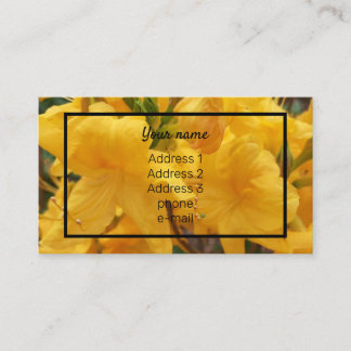 Tarjeta De Visita Hermosa foto de azalea amarilla floral