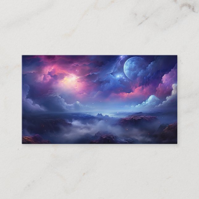 Tarjeta De Visita Hermosa galaxia Espacio Ultraterrestre Universo Có (Anverso)