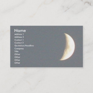 Tarjeta De Visita Hermosa luna creciente Waxing en el Personalizado 